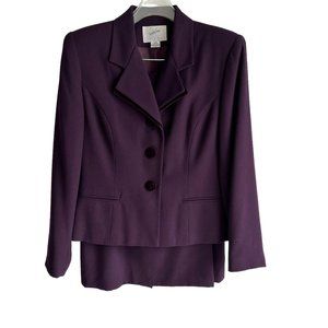 JACQUELINE FERRAR Petites Plum Career‎ Formal Ladies Skirt Suit, 8P